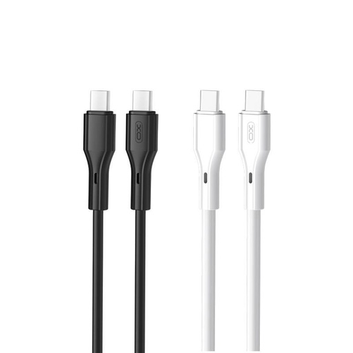 XO NBQ231B Rock Series USB-C–USB-C adatkábel (Fekete) – 60W