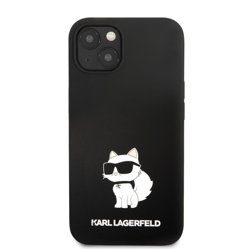 Apple iPhone 13 Karl Lagerfeld Liquid Silicone Choupette NFT tok (Fekete) – KLHCP13MSNCHBCK