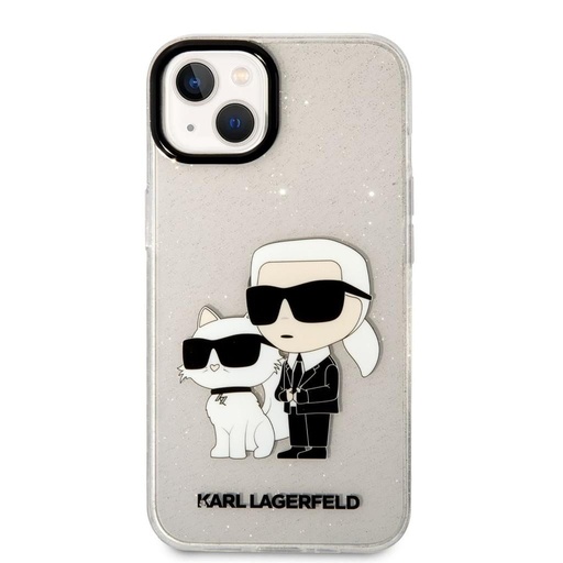 Apple iPhone 13 Karl Lagerfeld IML Glitter Karl and Choupette NFT tok (Átlátszó) – KLHCP13MHNKCTGT