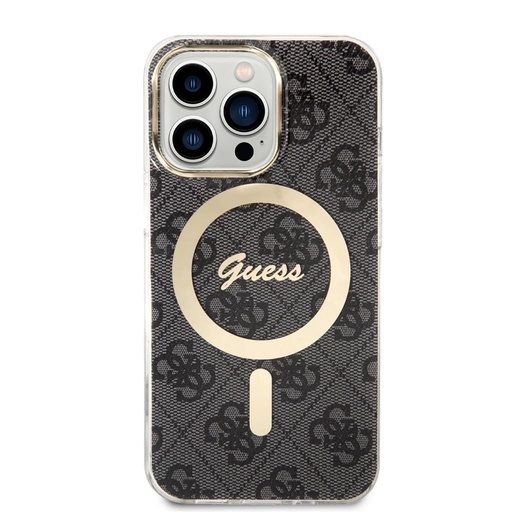 Apple iPhone 13 Pro Guess 4G IML MagSafe tok (Fekete) - GUHMP13LH4STK