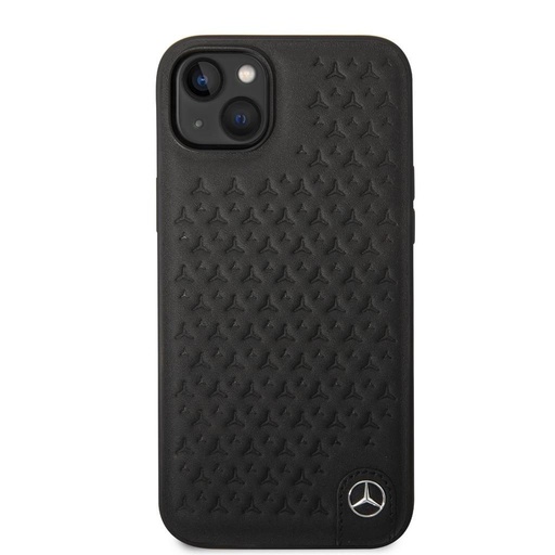 Apple iPhone 14 Plus Mercedes bőr hátlap tok (Fekete) MEHCP14M8REMPK