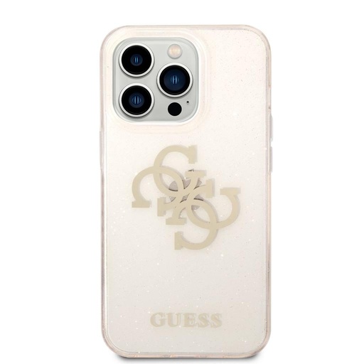 Apple iPhone 14 Pro Max Guess TPU Big 4G Full Glitter tok (Arany) – GUHCP14XPCUGL4GGO