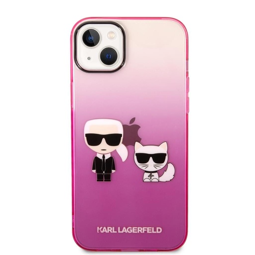 Apple iPhone 14 Plus Karl Lagerfeld Gradient Karl and Choupette tok (Rózsaszín) – KLHCP14MTGKCP