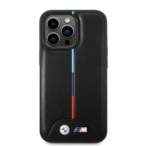 Apple iPhone 14 Pro Max BMW M tok – Tricolor Stripe (Fekete) - BMHCP14X22PVTK