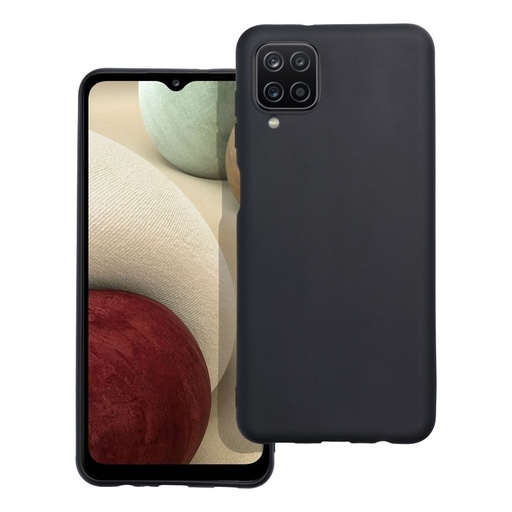 Samsung Galaxy A12 5G tpu matte hátlap tok (Fekete)