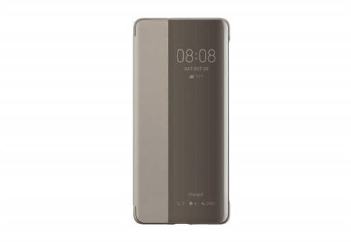Huawei P30 Pro smart view flip gyári notesz tok, (khaki)