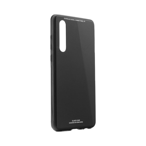 Huawei P30 Pro üveg hátlap tok, (Fekete)