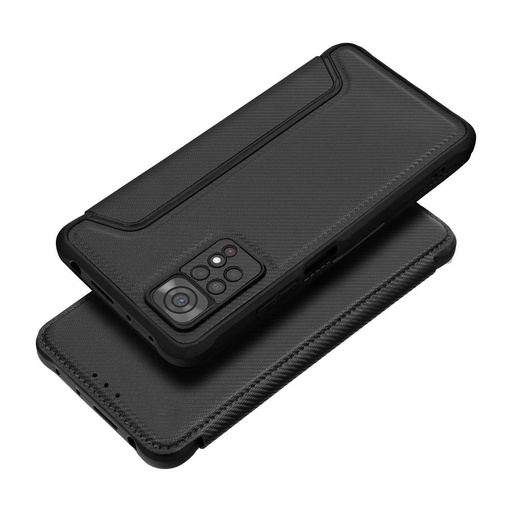 Xiaomi Redmi 10C Razor mágneses ütésálló notesz tok (Fekete)