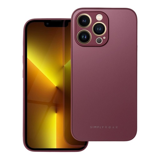 Apple iPhone 13 Pro Roar matt üveg hátlap tok (Bordó)
