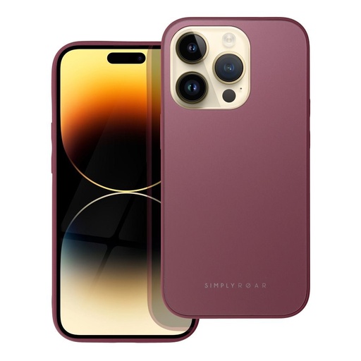 Apple iPhone 14 Pro Roar matt üveg hátlap tok (Bordó)