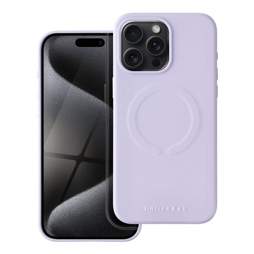 Apple iPhone 15 Pro Max Roar Leather magsafe hátlap tok (Lila)