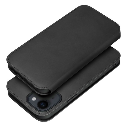 Apple iPhone 15 Plus Dual pocket notesz tok (Fekete)