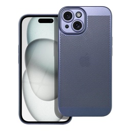 Apple iPhone 15 Breezy lyukacsos műanyag hátlap tok (Kék)