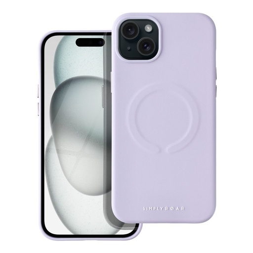 Apple iPhone 15 Plus Roar Leather magsafe hátlap tok (Lila)