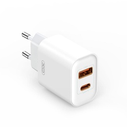 XO CE12 PD 20W gyorstöltő (Fehér) – USB-C 20W + USB-A 18W