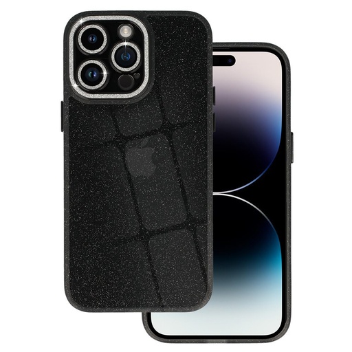 Apple Iphone 11 liquid glitter camera hátlap tok (Fekete)