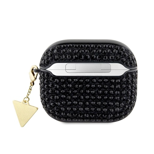 Guess Rhinestones Triangle Metal Logo tok AirPods 3 (Fekete) - GUA3HDGTPK