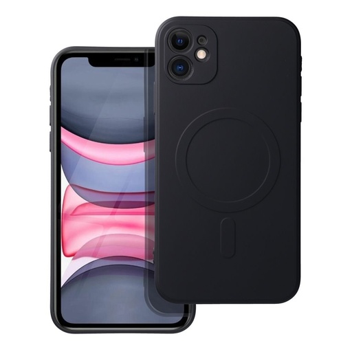 Apple iPhone 11 Silicone mag cover magsafe hátlap tok (Fekete)