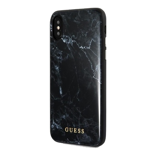 Apple iPhone X / XS Guess Marble tok (Fekete) - GUHCPXHYMABK