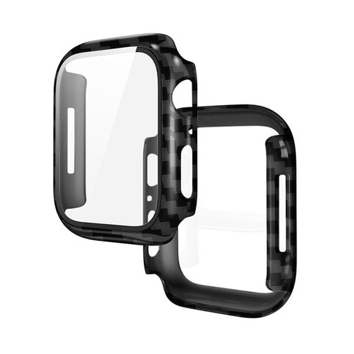 Apple Watch 7 41mm / Watch 8 41mm Hoco WS3 Shadow tok beépített üvegfóliával (Carbon)