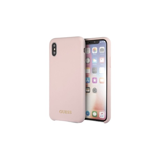 Apple iPhone X/XS Guess szilikon hátlap tok (Világos rózsaszín) - GUHCPXLSGLLP