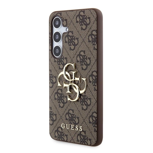 Samsung Galaxy S24 Guess PU 4G Metal Logo tok (Barna) - GUHCS24S4GMGBR