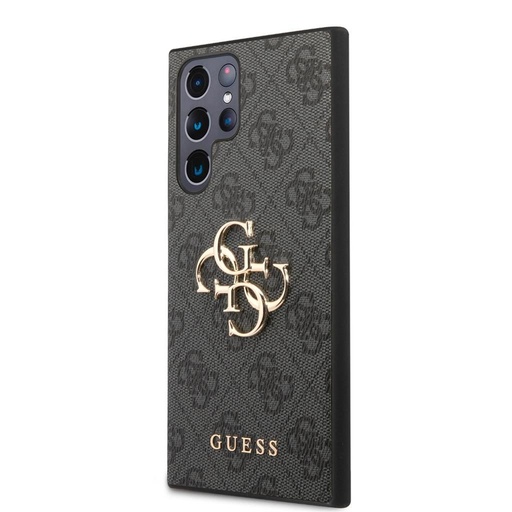 Samsung Galaxy S24 Ultra Guess PU 4G Metal Logo tok (Szürke) - GUHCS24L4GMGGR