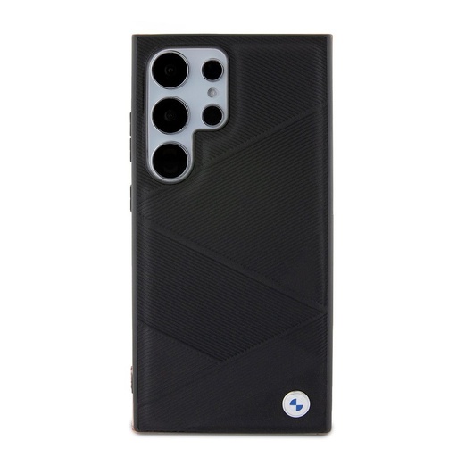 Samsung Galaxy S24 Ultra BMW Signature Leather tok – Metal Logo (Fekete) - BMHCS24L23RCGPK