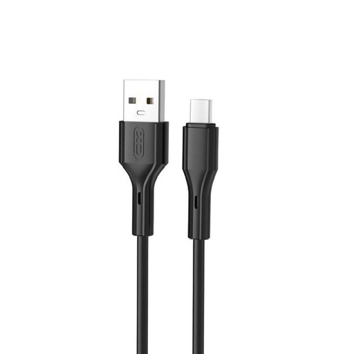 XO NB230 USB-C adatkábel (Fekete) – Rock Series, 2.4A