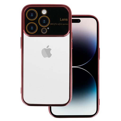 Samsung Galaxy A15 4G / Galaxy A15 5G electro lens kamera sziget védő hátlap tok (Piros)